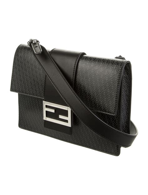 fendi baguette large black|fendi flat baguette bag.